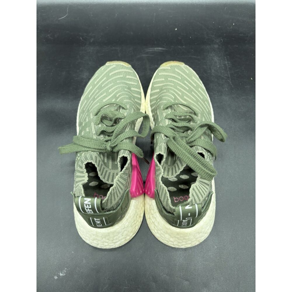 Adidas NMD R2 Primeknit Womens Size 7 Japan Green Pink Sneaker Shoes BY9953 - Picture 5 of 7